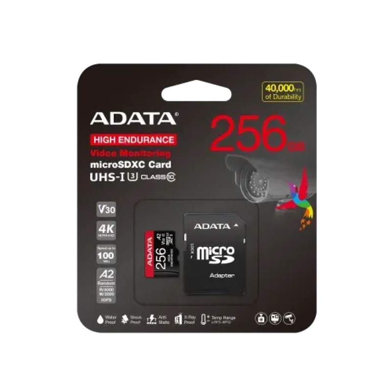 ADATA High-Endurance 256GB UHS-I Class 10 microSDXC Memory Card